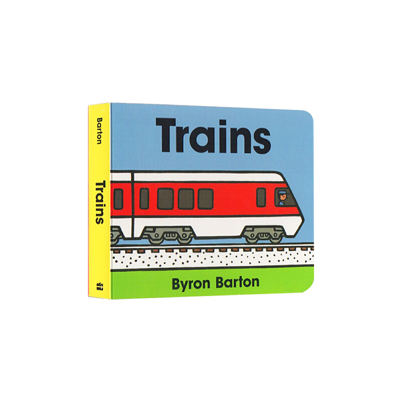 英文原版 Trains Board Book 紙板書 拜倫巴頓 Byron Barton 交通工具 火車 幼兒啟蒙認知繪本圖畫書