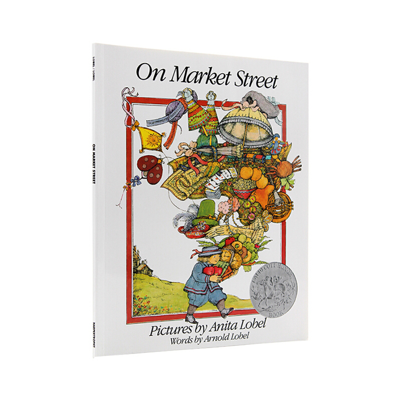 #英文原版繪本 On Market Street 凱迪克大獎 去市場的路上 廖彩杏經典字母書推薦 英文兒童讀物