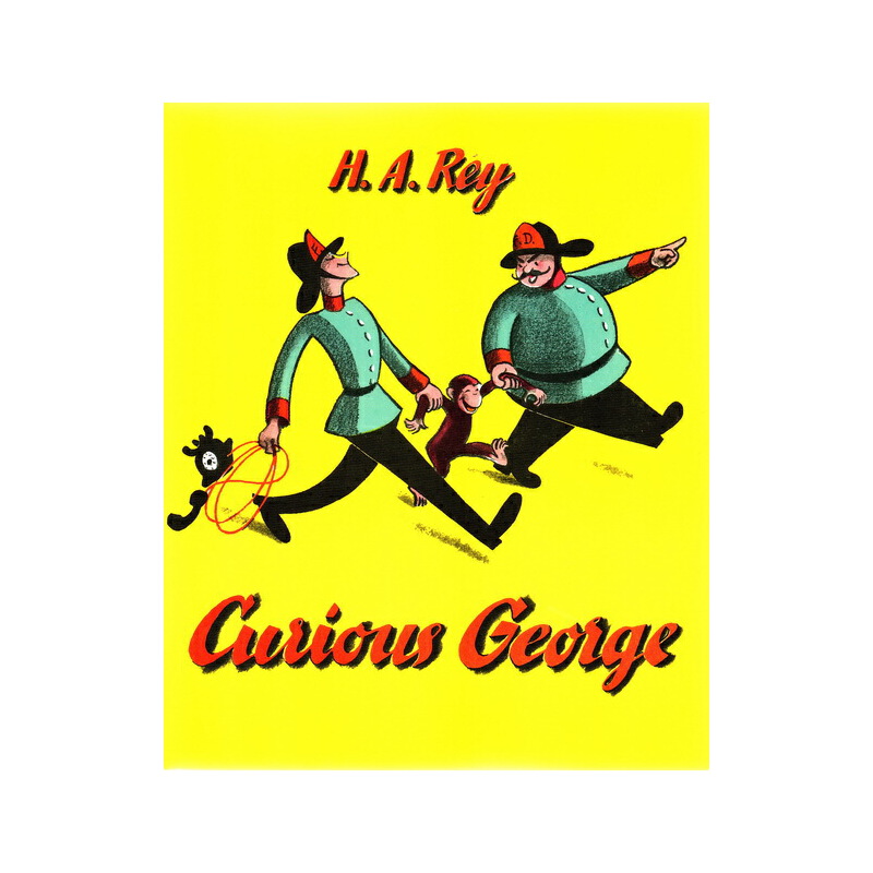 英文原版繪本 Curious George 好奇的喬治和黃帽子 吳敏蘭推薦 汪培珽三3階段 58頁大厚本