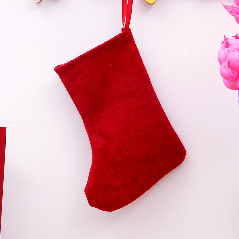 港之戀 新款帶燈聖誕襪 藍色老人雪人發光糖果袋聖誕舒裝飾禮物襪