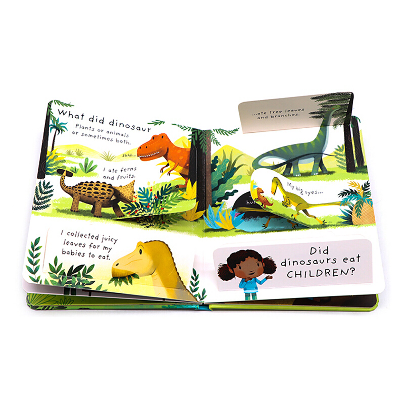 Usborne Lift-the-flap Very First Questions and Answers Are Dinosaurs Real 新品 恐龍 你問我答翻翻書 英文原版