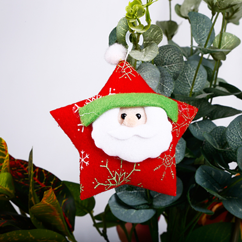 聖誕節裝飾品聖誕小吊件 聖誕公仔老人五角星聖誕樹掛件