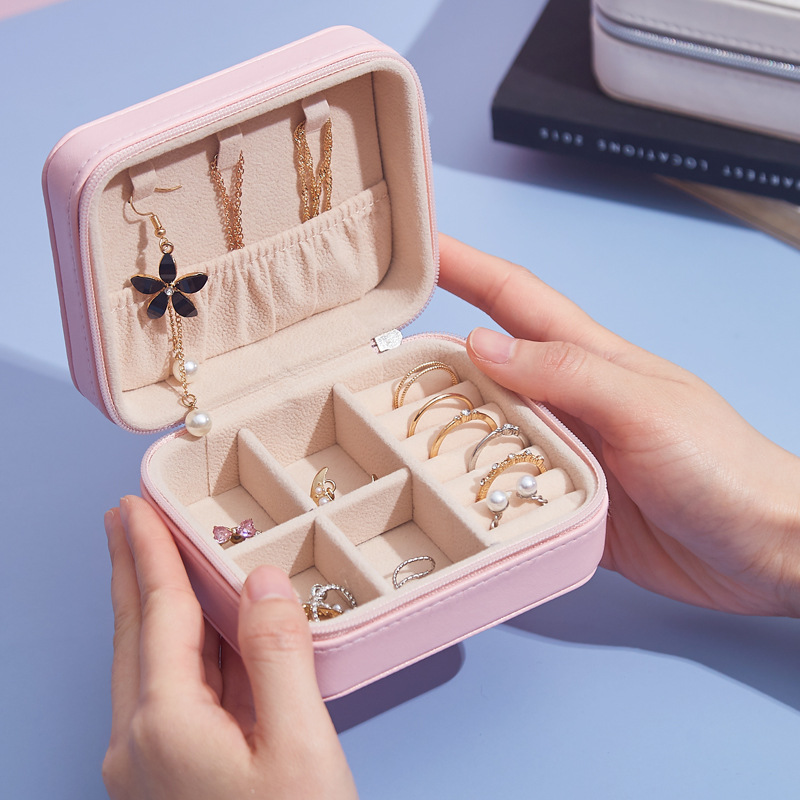 首飾盒女便攜公主歐式韓國耳飾小號簡約收納盒