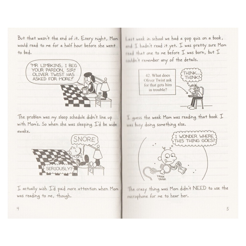 Diary Of A Wimpy Kid 1-8 小屁孩日記 8冊 英文原版系列章節書 英版兒童文學插圖童書 幽默漫畫 7-12歲
