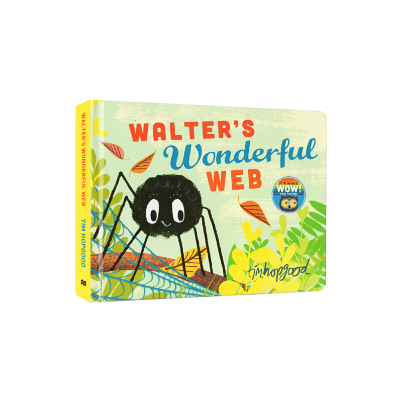 Walter’s Wonderful Web 英文原版繪本 紙板書 嬰幼兒形狀啟蒙認知 親子學習圖畫故事書