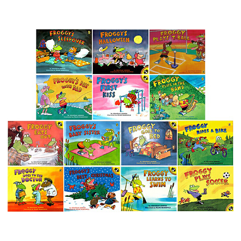 英文原版 Froggy 青蛙小吉 14冊 幼兒心靈成長繪本 兒童家庭教養教育 圖畫故事書 Jonathan London