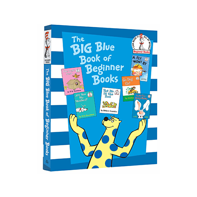 蘇斯博士英語啟蒙認知 The Big Blue Book Of Beginner Book 藍色大書 英文原版精裝入門繪本故事選集6合1 七色系列