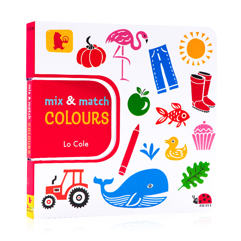 配對翻翻書 顏色 Mix and Match: Colours 英文原版繪本 顏色認知紙板書 低幼兒童趣味遊戲玩具繪本書 親子互動啟蒙