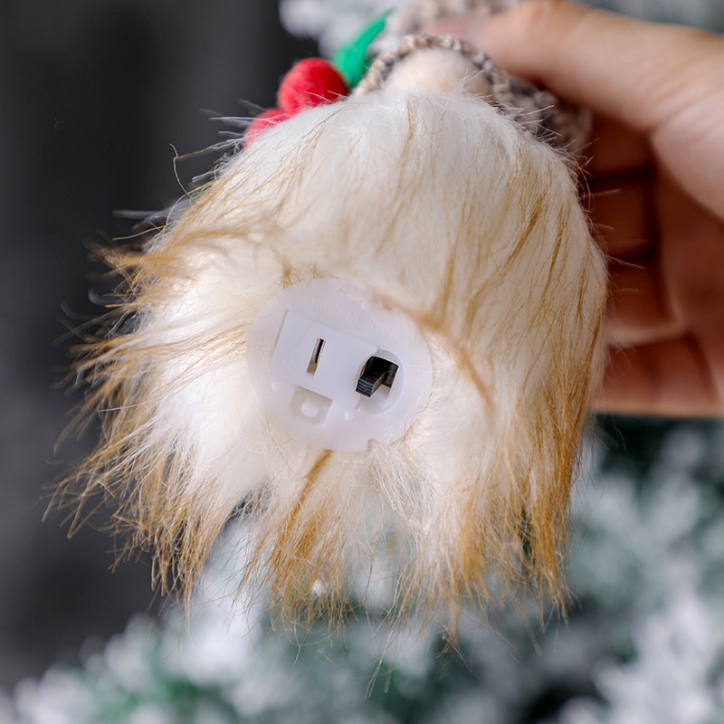 聖誕節裝飾品聖誕樹掛件小吊針織發光無臉娃娃公仔侏儒