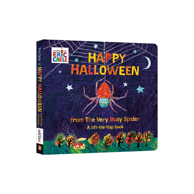 英文原版 艾瑞卡爾 Eric Carle Happy Halloween from The Very Busy Spider Lift-the-Flap 紙板翻翻書 兒童睡前故事繪本 萬聖節