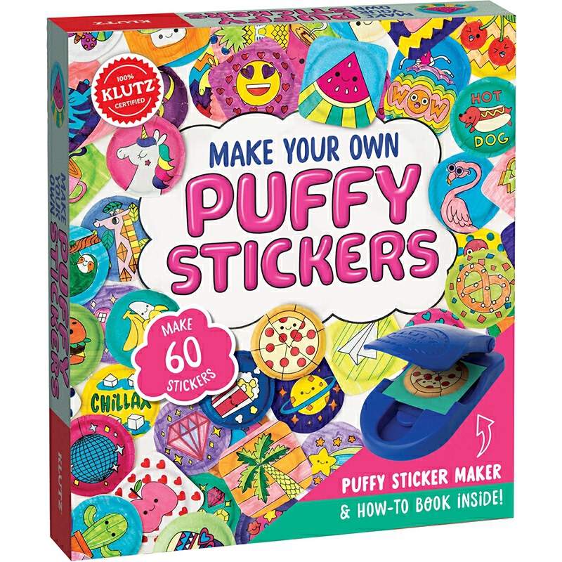 【現貨】英文原版 Klutz系列 Make Your Own Puffy Stickers 自己做蓬鬆貼紙 鍛鍊動手操作能力 手工DIY個性創意貼紙