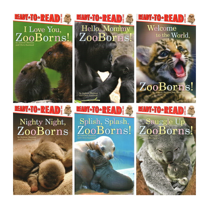 英文原版 On the Go with ZooBorns 6冊禮盒裝繪本 Ready to Read 分級讀物 兒童啟蒙圖畫書