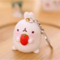 創意韓國可愛土豆兔汽車裝飾 可愛兔子鑰匙扣情侶包包小掛件掛飾