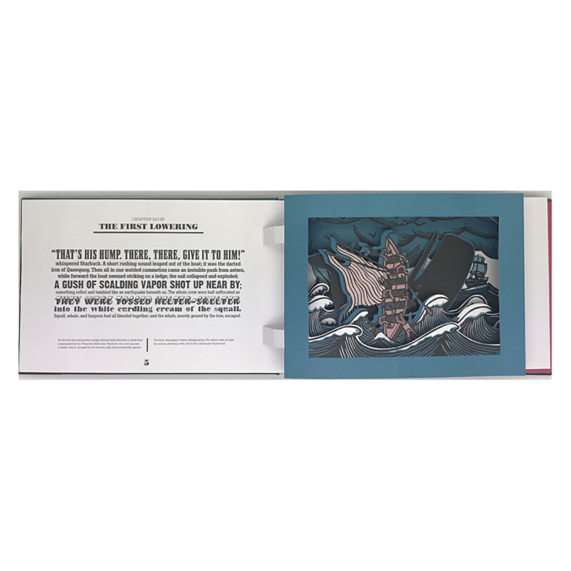 白鯨 精裝立體書 英文原版 Moby Dick A Pop-Up Book from the Novel 3D設計藝術書 Herman Melville 赫爾曼·梅爾維爾誕辰200週年