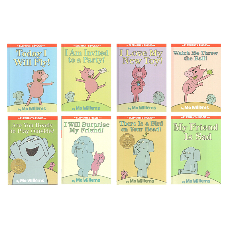 英文原版繪本 An Elephant and Piggie Book 1-8 小豬小象8冊 兒童情商教育