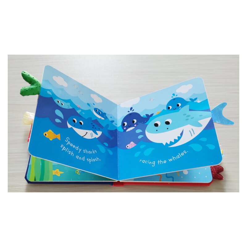英文原版 Ocean Tails  可愛創意海洋動物尾巴 紙板書 觸摸書 學樂 Early Learners Touch and Explore 幼兒趣味動物啟蒙認知繪本