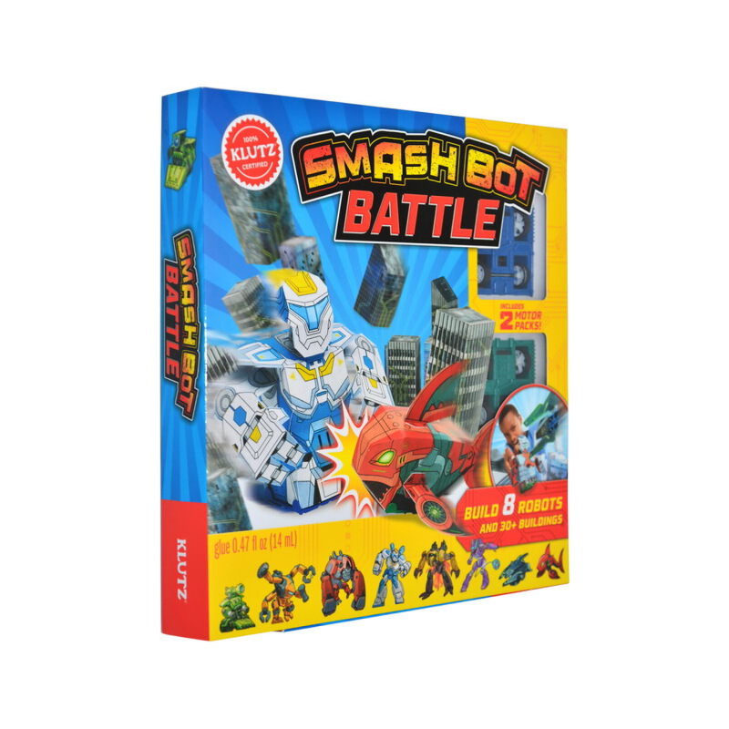 英文原版 Klutz Smash Bot Battle 摺紙機器人 螺旋裝幀 兒童動手能力培養 STEAM體系 益智手工DIY玩具書