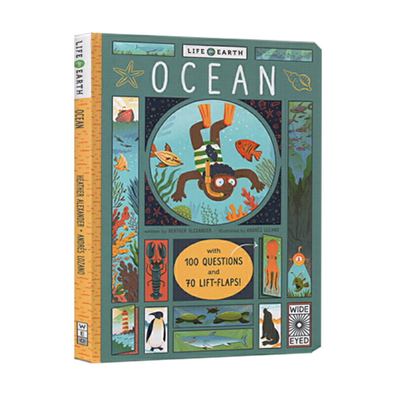 英文原版 Life on Earth Ocean 地球上的生命系列 海洋 趣味紙板翻翻書 小學STEM科普 自然生物科學通識