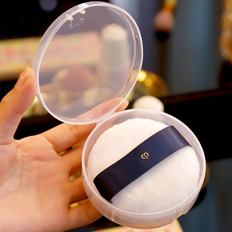 CPB粉撲盒空盒子圓形塑膠盒透明PP粉撲飾品包裝