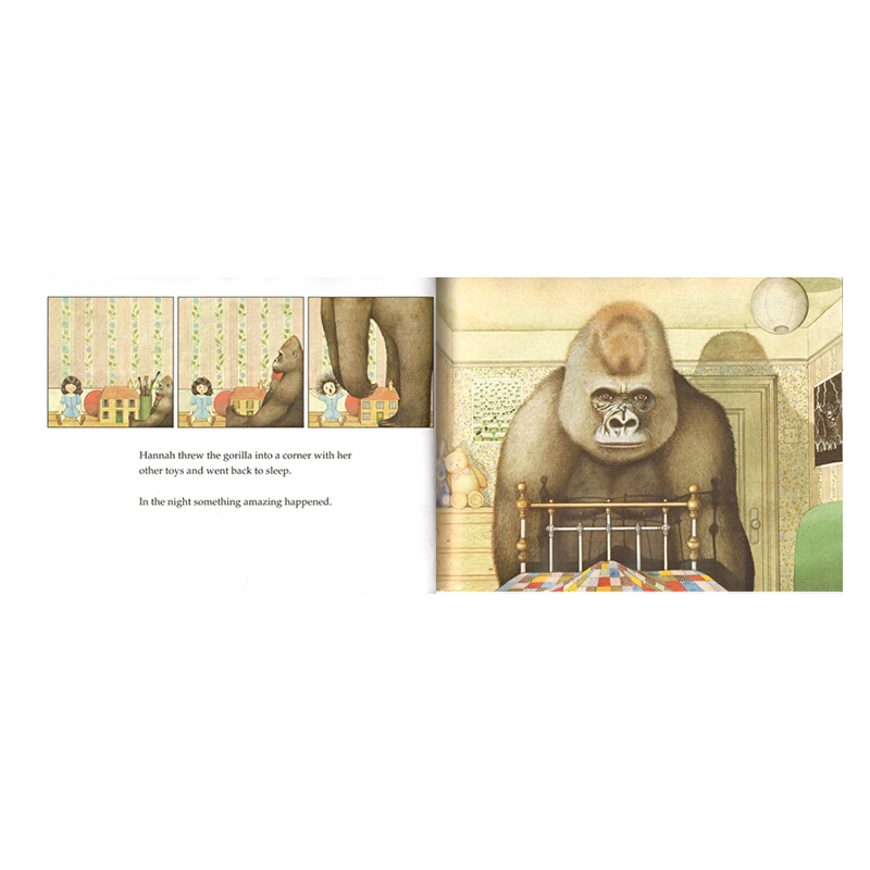英文原版繪本 Gorilla 大猩猩 兒童啟蒙圖畫故事書 Anthony Browne 安東尼布朗 30週年紀念版