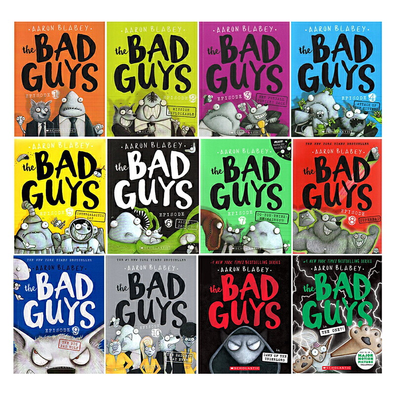 The Bad Guys 我是大壞蛋12冊 英文原版兒童漫畫電影小説 Scholastic學樂出版 暢銷童書 英語課外閲讀提升章節書Aaron Blabey