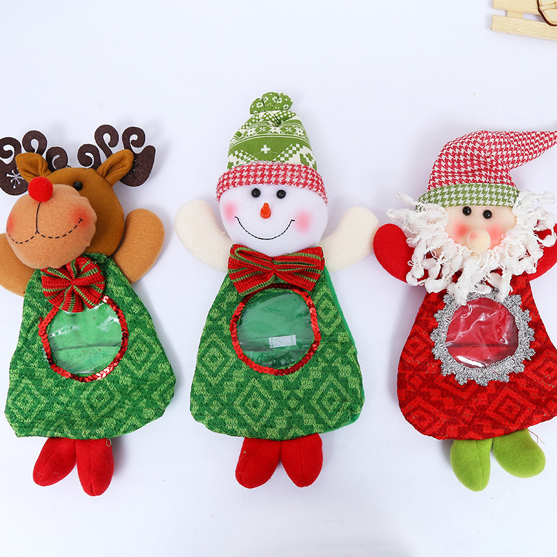 公仔袋聖誕禮品袋聖誕節裝飾品3D立體卡通兒童禮物袋糖果袋