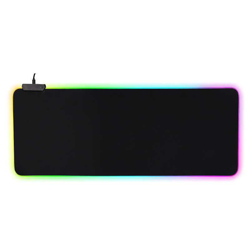 加大加厚RGB發光遊戲鼠標墊  鎖邊幻彩燈光模式rgb炫光電競鼠標墊