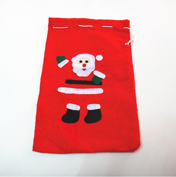 廠家批發聖誕節禮物袋聖誕老人揹包無紡布禮品袋手工貼花促銷禮品