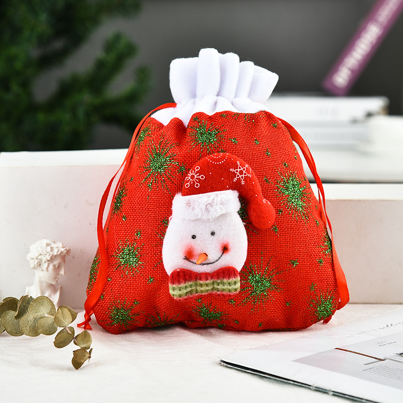 港之戀聖誕節手提袋禮物蘋果袋聖誕節裝飾品立體禮品袋印花禮物袋