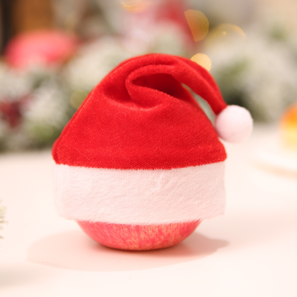 聖誕節裝飾用品聖誕蘋果帽迷你小帽子兒童小禮物包裝批發