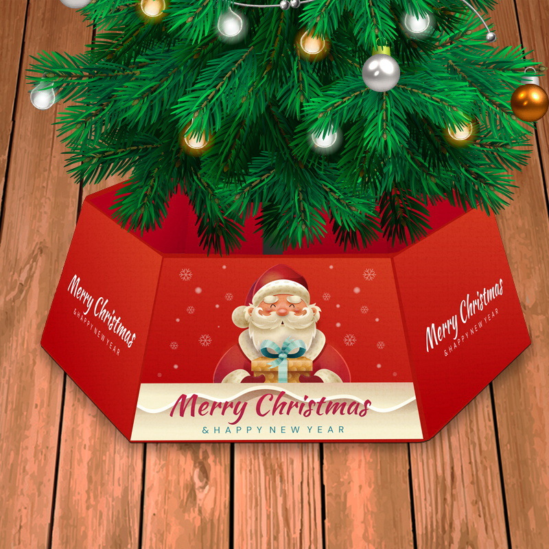 跨境新款聖誕樹樹裙聖誕用品聖誕樹底裝飾聖誕樹圍邊框