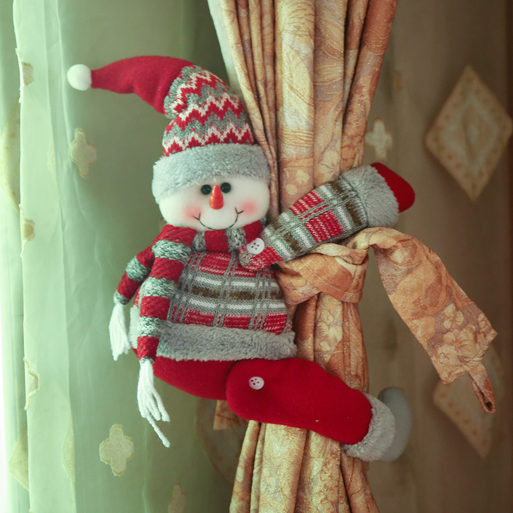 聖誕節裝飾用品居家窗簾裝飾釦卡通娃娃抱扣櫥窗佈置裝飾聖誕禮物