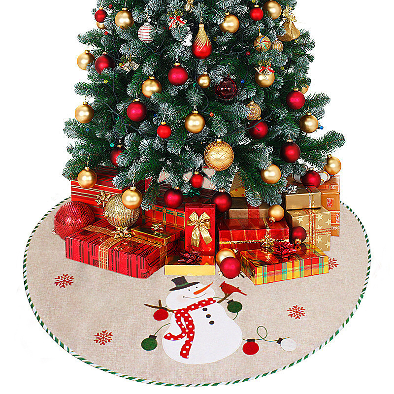跨境外貿新款聖誕節樹裙 雪花麋鹿毛絨聖誕樹圍裙 聖誕樹裙裝飾品