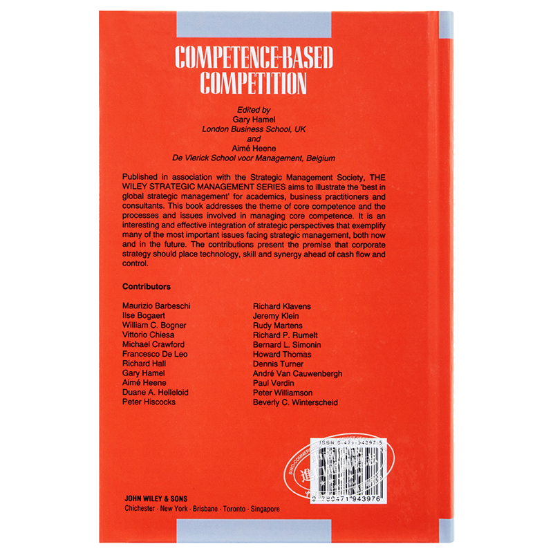 Competence Based Competition 英文原版 基於能力的競爭 Gary Hamel