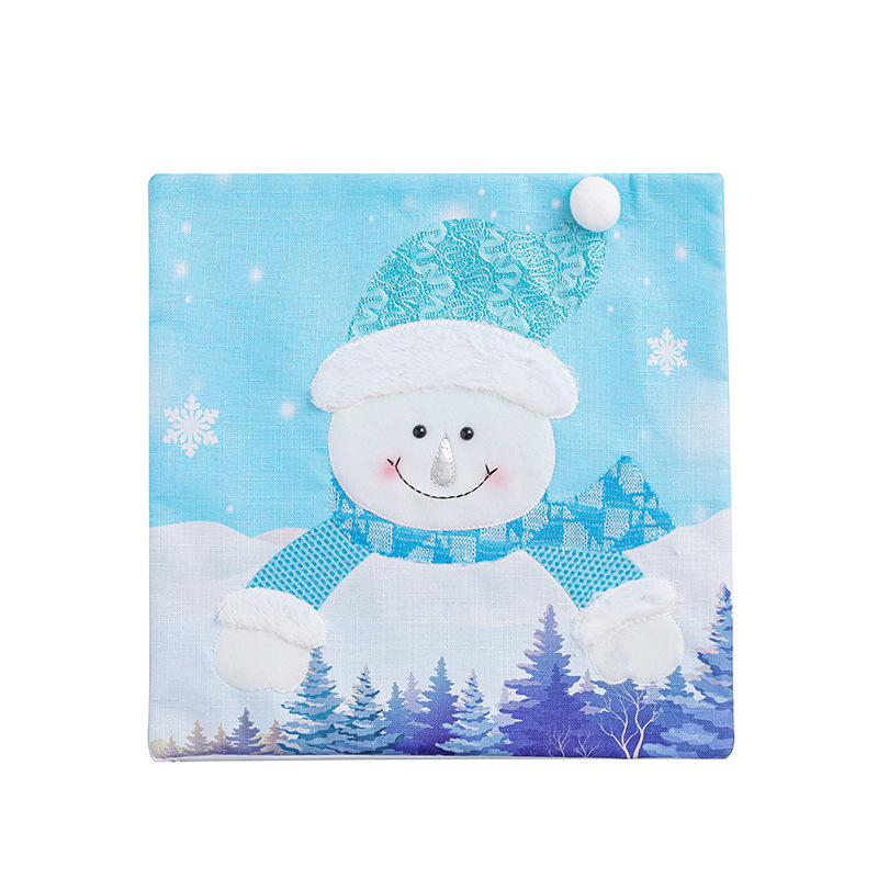 港之戀新品聖誕老人雪人抱枕套 發光帶燈聖誕枕頭套 裝飾聖誕枕套