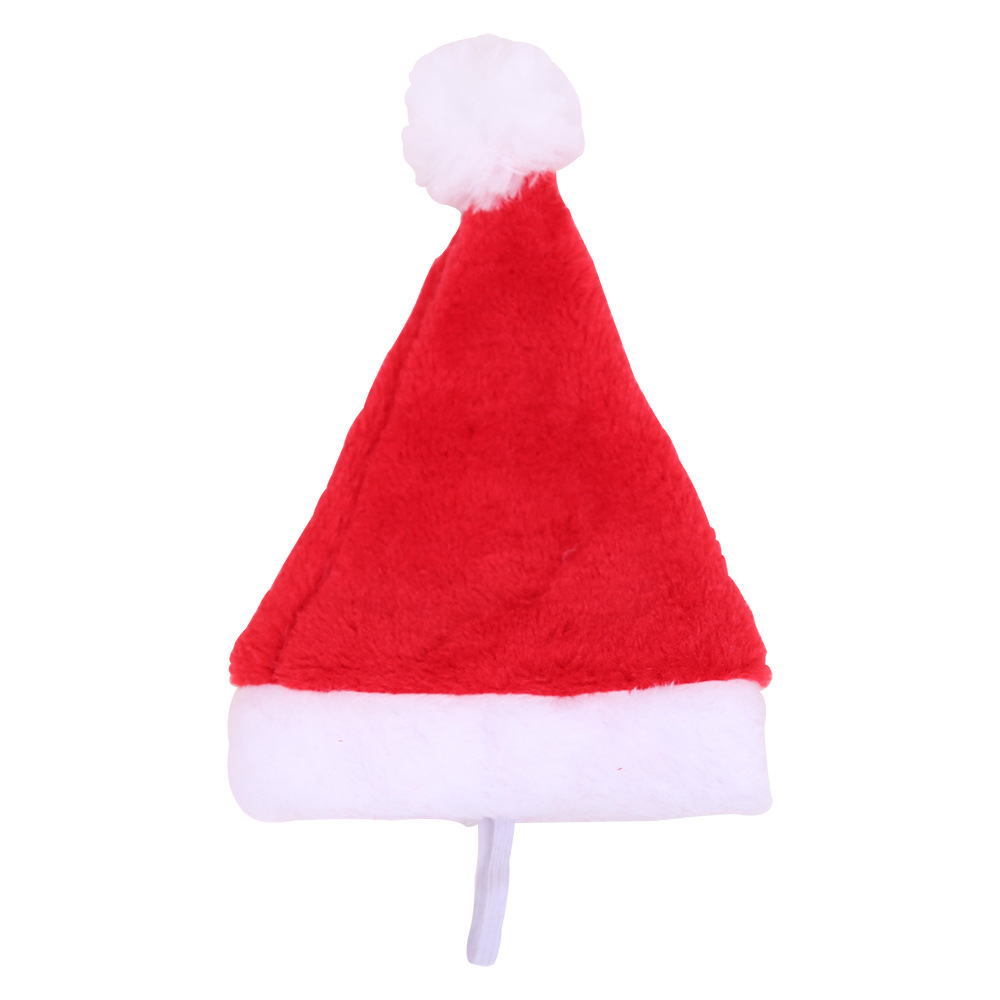 聖誕節裝飾用品寵物帽子貓咪狗狗頭飾 聖誕帽小帽子絨布 長毛絨帽