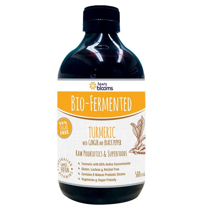 Henry Blooms Bio-Fermented Turmeric With Ginger & Black Pepper 500ml