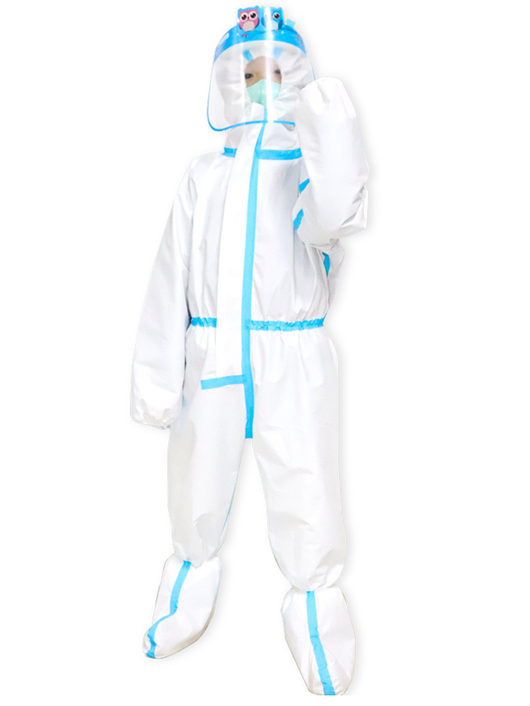 醫用兒童防護服連體 全身防疫隔離防護衣上飛機用一次性隔離衣