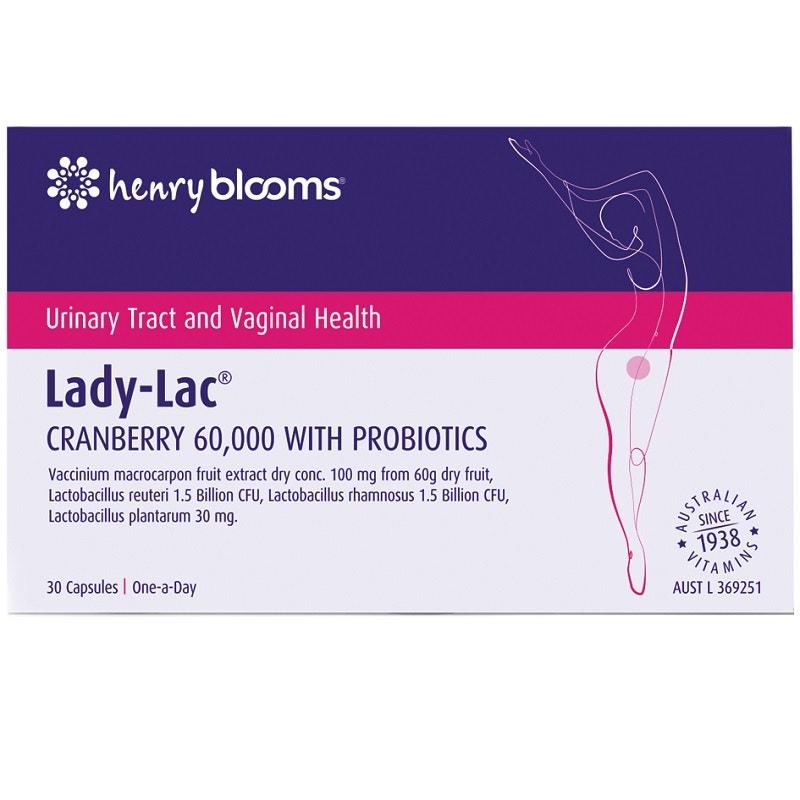 Henry Blooms 60000mg蔓越莓益生菌複合營養膠囊 30粒 保護女性泌尿道健康