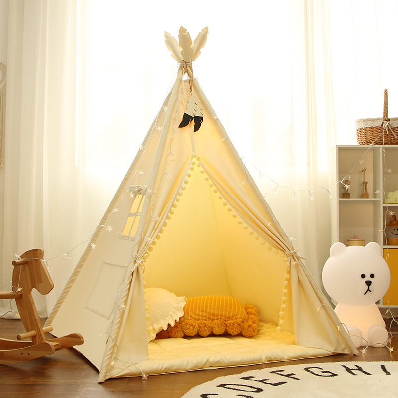 邁北彼兒童印第安帳篷室內公主寶寶遊戲屋男女孩玩具屋攝影道具