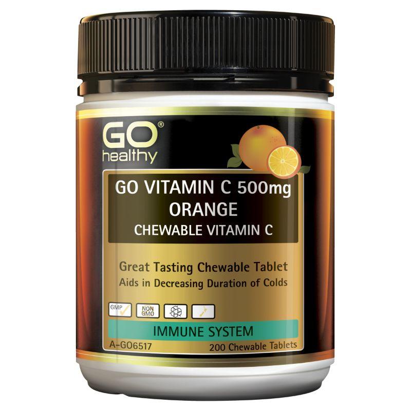 Go Healthy 高之源 500mg維生素C咀嚼片 橙子味 200片 調節免疫力
