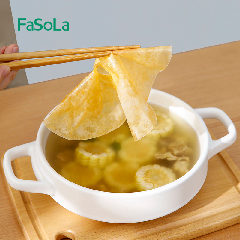 FaSoLa廚房用紙煲湯吸油膜煮湯吸油紙去湯油浮沫