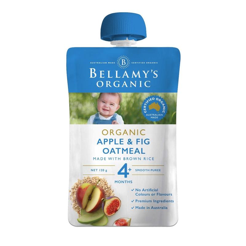 Bellamy's 貝拉米 嬰幼兒輔食 有機蘋果無花果 果泥 120g（4個月以上）