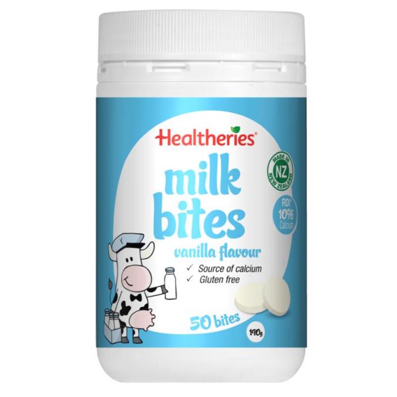 Healtheries 賀壽利 牛奶片咀嚼片 兒童/成人補鈣 (香草味) 50片