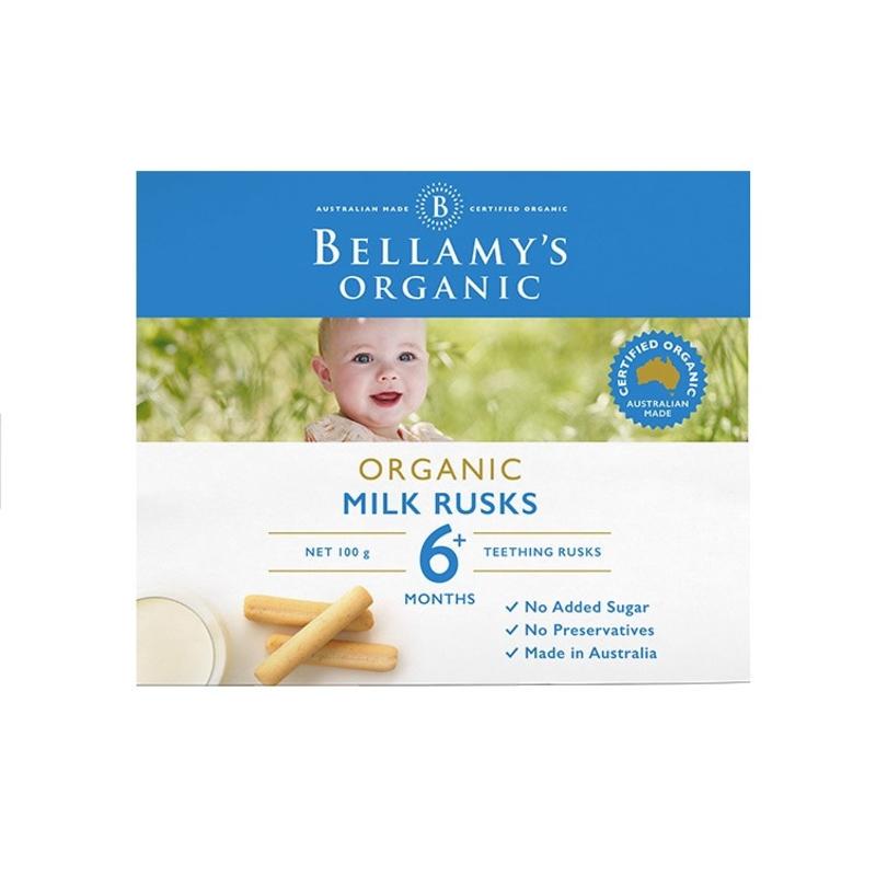 Bellamy's 貝拉米 嬰幼兒有機無糖磨牙餅乾 100g （6個月以上）