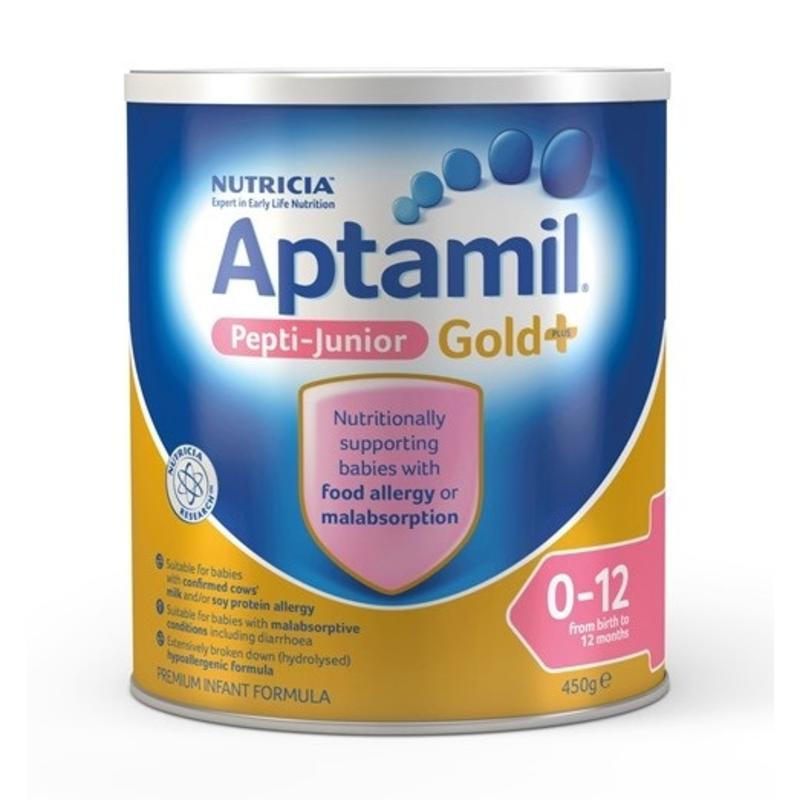 Aptamil 澳洲愛他美 金裝嬰幼兒Pepti配方奶粉（0-12個月）450g  深度水解 對牛奶或大豆蛋白過敏及吸收不良的嬰幼兒適用