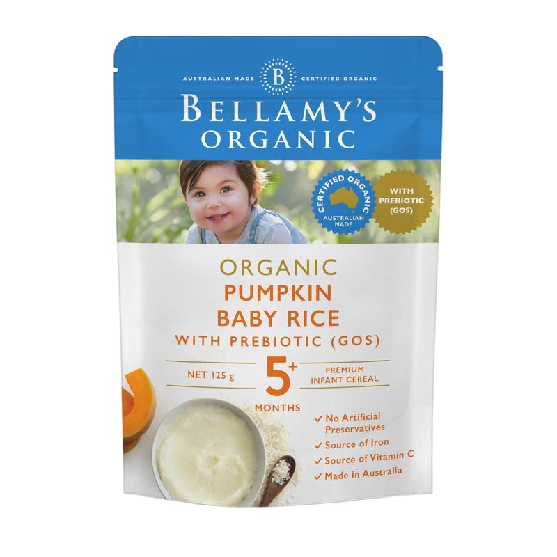 Bellamy's 貝拉米 有機嬰兒南瓜益生元米粉 125g