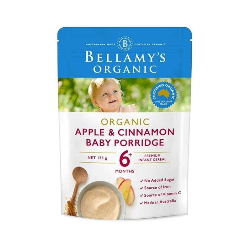 Bellamy's 貝拉米 嬰幼兒輔食有機蘋果肉桂麥片粥 6個月以上 125g
