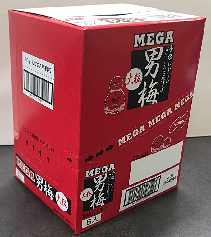 ノーベル メガNobel濃縮大粒男梅糖 30g ×6袋