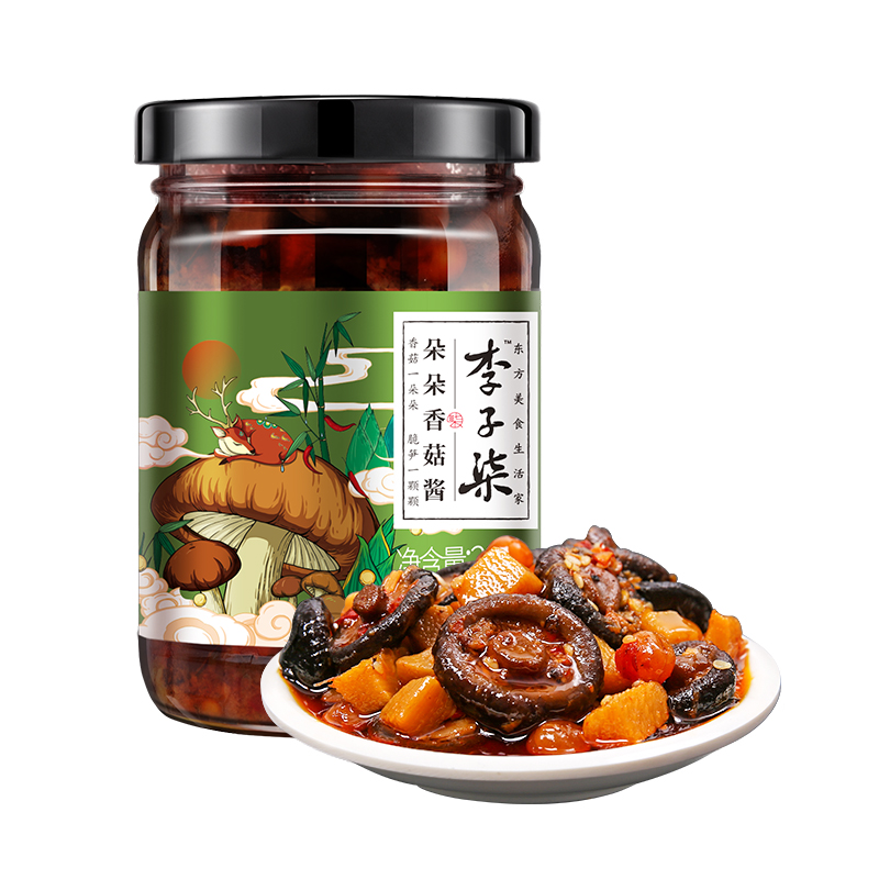 李子柒 朵朵香菇醬 冬筍辣椒醬拌飯蘑菇220g瓶